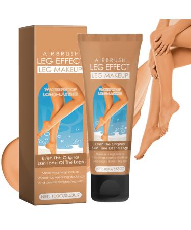 Maquillage des Jambes Imperm able Sans Transfert Lotion de Maquillage Pour Les Jambes Fond De Teint Essence Maquillage Corps Waterproof pour Tatouages Cicatrices de Varices (Couleur Bl )
