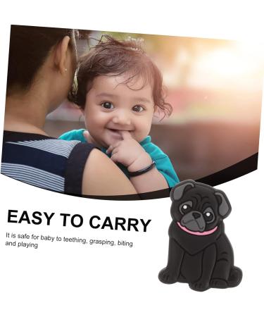 COHEALI 10pcs Dog Beads Baby Accessories - Black Silicone Teether Beads (3.1x2.3cm) - Food Grade Silica Gel - Buy Online on GoSupps.com