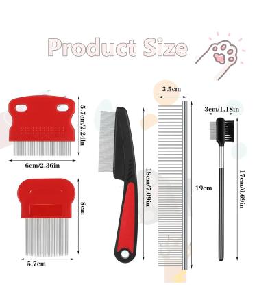 5 Pack Flea Comb for Cats & Dogs | Effective Lice & Flea Removal | Professional Pet Care Comb - Buy Online on GoSupps.com