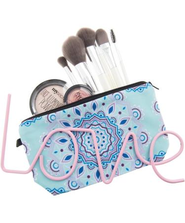 PREMYO Small Cosmetic Bag - Turquoise Makeup Bag for Women & Girls - Stylish Pencil Case & Handbag Accessory - Buy Online on GoSupps.com