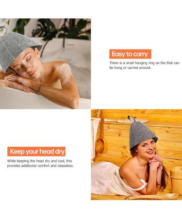 Saunahut - Universal Size Sauna Hats for Men & Women | Gray Sauna Accessories for Wellness & Shower - Buy Online on GoSupps.com