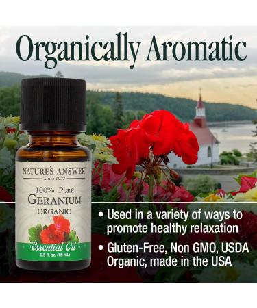USDA Organic Geranium Essential Oil - 100% Pure Aromatherapy | 0.5 fl oz Made in USA - Buy Online on GoSupps.com