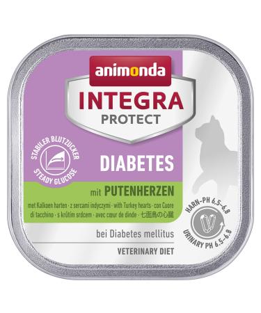 Animonda Integra Protect Diabetes Cat Diet Katzenfutter Nassfuck in diabetes mellitus with turkey hearts 16 x 100 g with turkey hearts 100 g (16 pack)