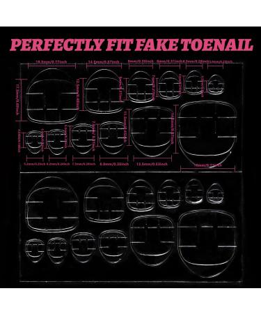 Teenitor 144pcs Press on Toenails - French Tip Fake Toenails for Women | Glue-On Nude Toe Nail Tips | Perfect for International Shipping - Buy Online on GoSupps.com