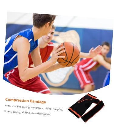 Milisten Elbow Protector Compression Sleeve - Elbow Guard Pads for Arm Support (Orange) | International Shipping Available - Buy Online on GoSupps.com