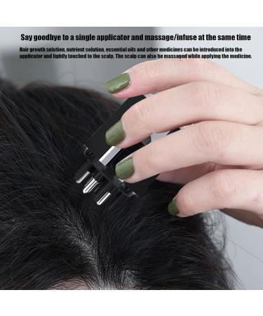 Ruwshuuk Scalp Oil Applicator | Portable Scalp Massage Device | Fluid Comb & Root Ridge Applicator for Home & Travel - Black Version - Buy Online on GoSupps.com