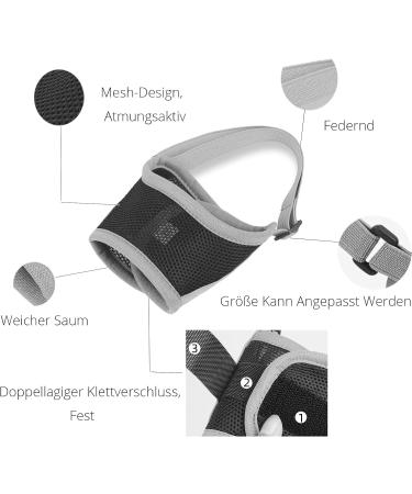 Breathable Soft Muzzle for Medium Dogs - Prevent Biting Barking & Chewing | Koboko XL Gray - Buy Online on GoSupps.com