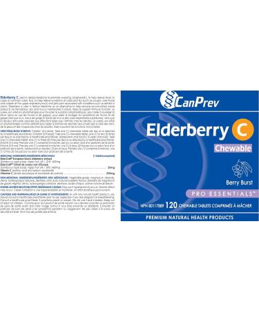 CanPrev Elderberry C | Berry Burst | 120 Chewable Tablets - Buy Online on GoSupps.com