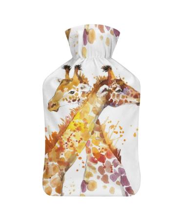 Hot Water Bottle With Lid Giraffe Rubber Hot Water Bag For Pain Relief Cramps Foot Warmer Hot And Cold Therapy