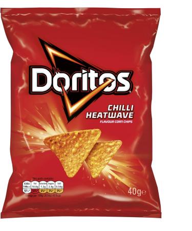 Doritos Chilli Heatwave Vegetarian Tortilla Chips Perfect for Snacking 40g (Case of 32) (Pack of 4) 40 g (Pack of 128) - Buy Online on GoSupps.com