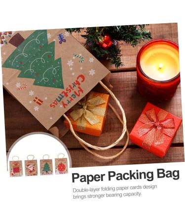 KOMBIUDA Xmas Treat Bags 1 Set 12 Pcs Christmas Tote Bag Candy Bags Wrapping Bags Packing Bag Paper Bag Kraft Paper 27X21X11CM Assorted Color - Buy Online on GoSupps.com