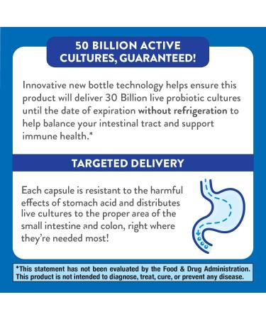 Nature's Way Fortify Daily Probiotic - 30 Billion Live Cultures, 10 Strains, Prebiotics, 30 Capsules - Buy Online on GoSupps.com