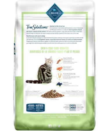 Blue Buffalo True Solutions Natural Adult Dry Cat Food Skin and Coat Care 15-lb Skin & Coat Care Dry Cat Food - Lg Bag - Buy Online on GoSupps.com