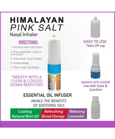 Lavender Neti Inhaler for Sinus & Lung Relief | Himalayan Salt Air & Aromatherapy | Portable Respiratory Wellness - Buy Online on GoSupps.com