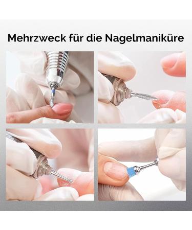 Melodysusia 10PC Diamond Bits Set - Professional Nail Miller for Manicure & Pedicure | Premium Silver Grinding Tools - Buy Online on GoSupps.com