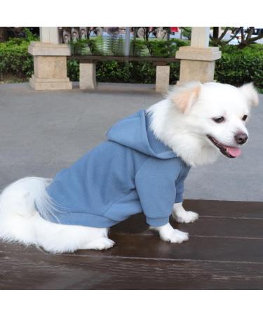 Hualisiji Dogs Hoodie & Sweater for Small Dogs | Warm Lightweight Soft Texture | Chihuahua Sweater | 2PCs Black & Haze Blue | International Shipping Available - Buy Online on GoSupps.com