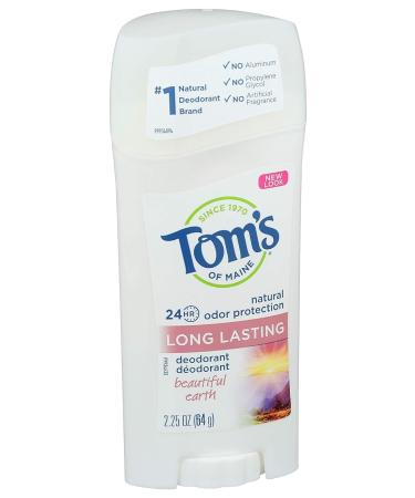 Tom's of Maine Natural Aluminium-Free Deodorant Stick - Long Lasting Beautiful Earth Scent | 2.25 oz - Buy Online on GoSupps.com