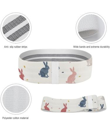Shop Pastel Rabbit Printed Resistance Bands - Elastic & Fabric Fitness Bands for Effective Workouts - Buy Online on GoSupps.com