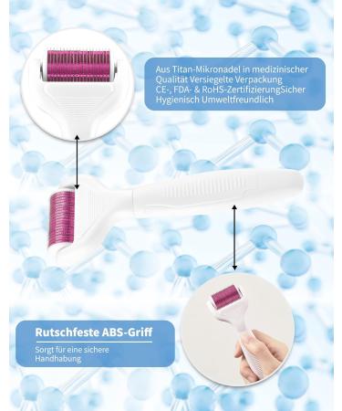 Zitfri 8-in-1 Derma Roller - Microneedling Tool for Body & Facial Care | Anti-Wrinkle Acne & Pregnancy Scar Treatment | Violet Jade Roller - Buy Online on GoSupps.com