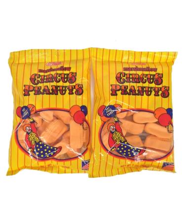 Melster Circus Peanuts Marshmallow Candy 2 Bags of 7 Oz Each. 7 Ounce (Pack of 2)