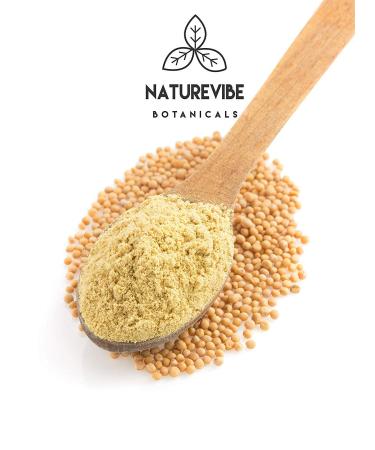 Naturevibe Botanicals Organic Yellow Mustard Seed Powder 1lb - 100% Pure & Natural Flavor Enhancer - Buy Online on GoSupps.com