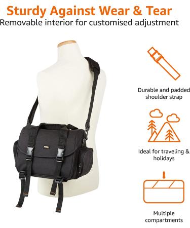 Amazon Basics Large DSLR Gadget Bag with Gray Interior - 1-Pack - Buy Online on GoSupps.com