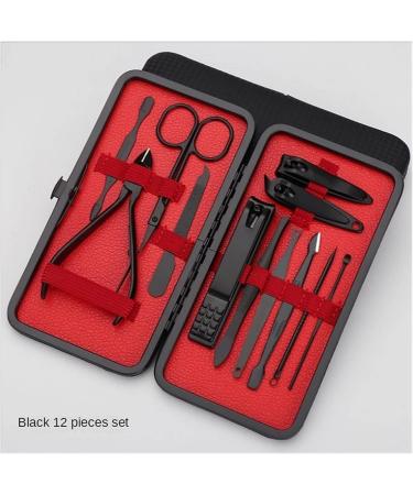 Fingernail Clipper Set Scissors Nail Clippers Set Dead Skin Pliers Nail Cutting Pliers Pedicure Knife Nail Groove Nail Manicure Tool Nail Grooming Kits (Size : Upgraded 12 Classic Black) - Buy Online on GoSupps.com