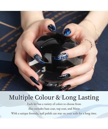 Aokitec Gel Nail Polish Kit 20+3Pcs Set | Nude Multi-Color Gel Manicure Set | DIY Home Gel Polish with Base & Top Coat | Gifts for Women | Christmas 20+3 Colors - Buy Online on GoSupps.com
