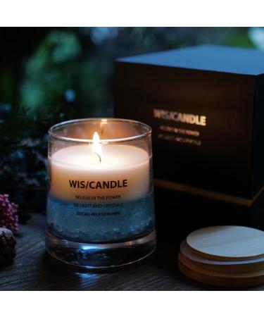 Buy WIS/CANDLE Aquamarine Crystal Aromatherapy Candle for Healing & Relaxation - Perfect for Home & Office - Buy Online on GoSupps.com