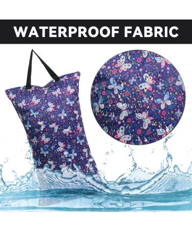 Buy Mhwan Wetbags for Kindergarten | Waterproof Double-Zone Lock Pocket | Washable & Reusable Baby Diaper Fitness & Beach Bag (Butterfly) - 40x70cm - Buy Online on GoSupps.com
