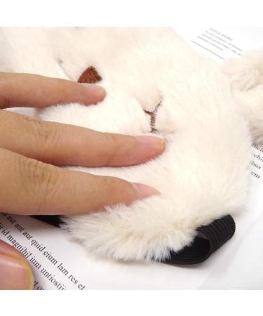 Honbay Plush Rabbit Sleeping Eye Mask for Kids - Cute Cartoon Animal Design (Beige) - Buy Online on GoSupps.com