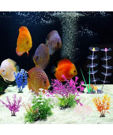 Buy Eqlef Artificial Aquarium Plants - 7 Piece Bright Coral & Aquatic Decorations for Stunning Aquariums - Buy Online on GoSupps.com