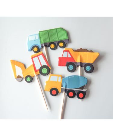 Trucks Cupcake Toppers (Construction Trucks) - Buy Online on GoSupps.com