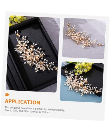Didiseaon Headgear Rhinestone Hair Clip Accessories Rhinestone Barrettes Crystal Headpiece Wedding Pearl Hair Barrettes Bridal Hair Decor Hair Dryer Brush Tiara Comb Bride Metal The Flowers - Buy Online on GoSupps.com