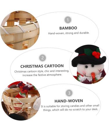 STOBAZA Decoration Lovely Desktop Home Container Adornment Basket for Decor Candy Tabletop Christmas Brown 17X17CM - Buy Online on GoSupps.com