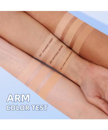 Oil Control Pressed Powder - Matte Smooth Setting Powder Waterproof & Long Lasting Face Makeup - Flawless Finish Minimizes Fine Lines & Pores - PURE BEIGE 3# (1.21 oz - Buy Online on GoSupps.com
