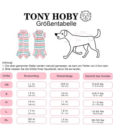 Tony Hoby Dog Suit for Adults | Soft Cotton Pile Dog Overall with Stripes | XL Pink & White for Comfortable Sleep - Buy Online on GoSupps.com