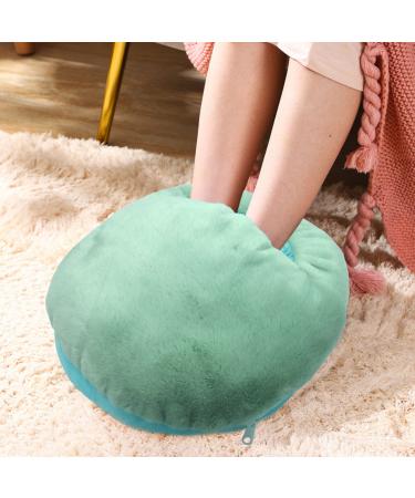 YEKUYEKU Foot Warmer Electric Foot Warmer Super Soft Detachable Foot Warmer Electric for Winter Home Office Green