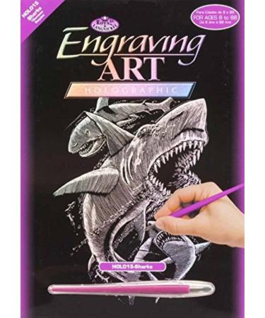 ROYAL BRUSH Holographic Foil Engraving Art Kit, 8 by 10-Inch, Dragon Spirit