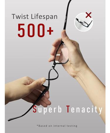 MADEYES Unbreakable Blue Light Blocking Reading Glasses 2.5 Strength for Women and Men - Tortoise Black + Tortoise Bright - Buy Online on GoSupps.com