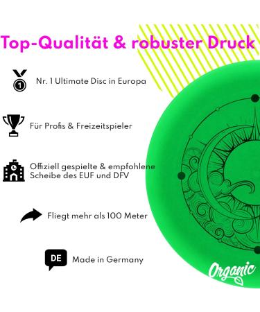 Buy Eurodisc 175g SUPERGlow Frisbee - Organic Ultimate Glow in the Dark Green Disc for Night Play - International Shipping Available - Buy Online on GoSupps.com
