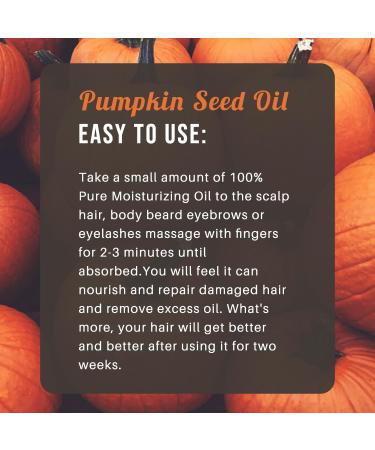 Pumpkin Seed Oil for Hair Growth: Organic Nourishing 60ml Formula to Enhance Hair Vitality and Scalp Health - Buy Online on GoSupps.com