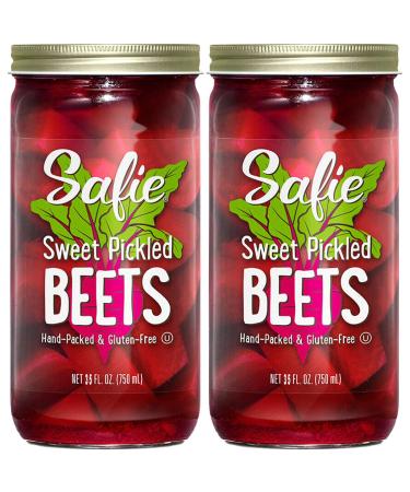 Safie Beets Home Style Sweet Pickled Beets, 35oz Glass Jar (Pack of 2, Total of 70 Oz)
