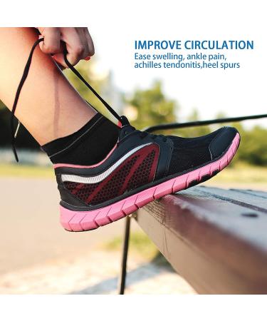 Plantar Fasciitis Socks - Achilles Tendonitis Relief - Compression Foot Sleeves - Arch Support - Heel Pain Relief - Foot & Ankle Support - Black - Medium (1/2/6 Pairs) - Buy Online on GoSupps.com