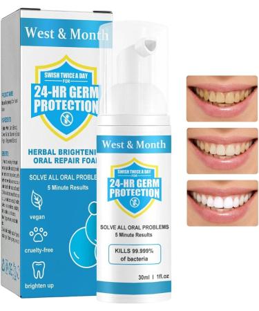 Foaming Toothpaste - Cleansing Foam Toothpastes 30ml Intensive Stain Removal Toothpastes Deep Cleans Whitens Teeth and Fights Bad Breath - Buy Online on GoSupps.com