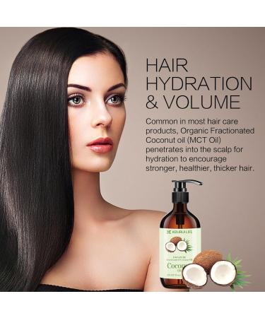 Organic Coconut Oil 1000ml - Pure Fractionated Cold-Pressed Raw Food Quality for Cooking Baking Skin & Hair Care - Buy Online on GoSupps.com