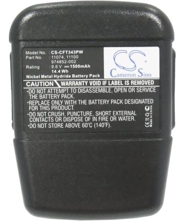 Buy Ni-MH 1500mAh Replacement Battery 11074 974852-002 | Compatible with 315.22189 11343 - International Shipping Available - Buy Online on GoSupps.com