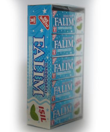 Falim Sugar-Free Chewing Gum - 2 Pack with Sweetener | Large 40 x 5 Pieces | Carbonate Turkish Gum - Buy Now! - Buy Online on GoSupps.com