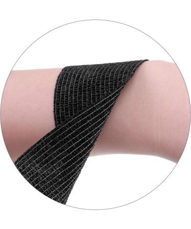 12 Pack Self Adhesive Bandage Wrap Tape for Sports, Wrist, Ankle - Black, 2 Inches x 5 Yards - Cohesive & Stretchy - Buy Online on GoSupps.com