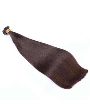 Keratin Bonding Hair Extensions - #2 Dark Brown - 60cm 50 Strands - 100% Remy Human Hair - U-Tip by Novon Hair Extensions - Buy Online on GoSupps.com